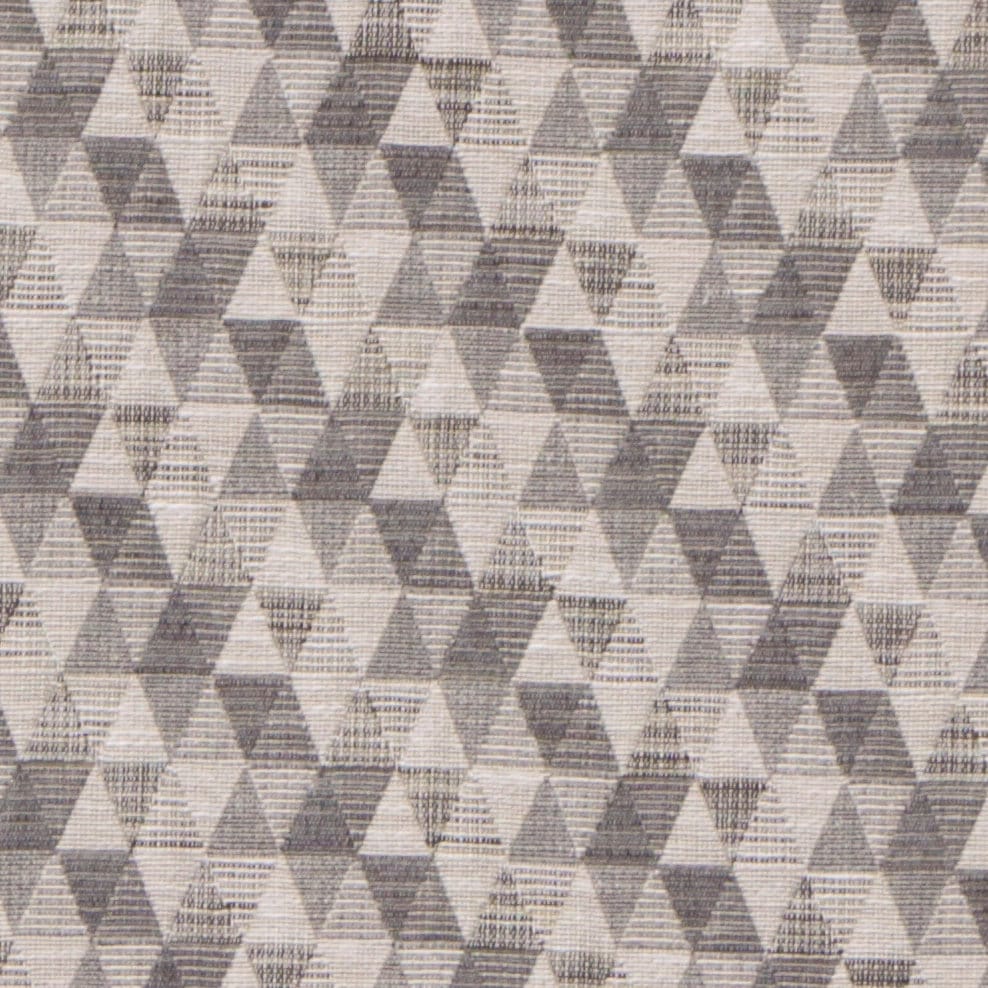 Beige Triangles Jacquard Velvet Fabric By The Yard