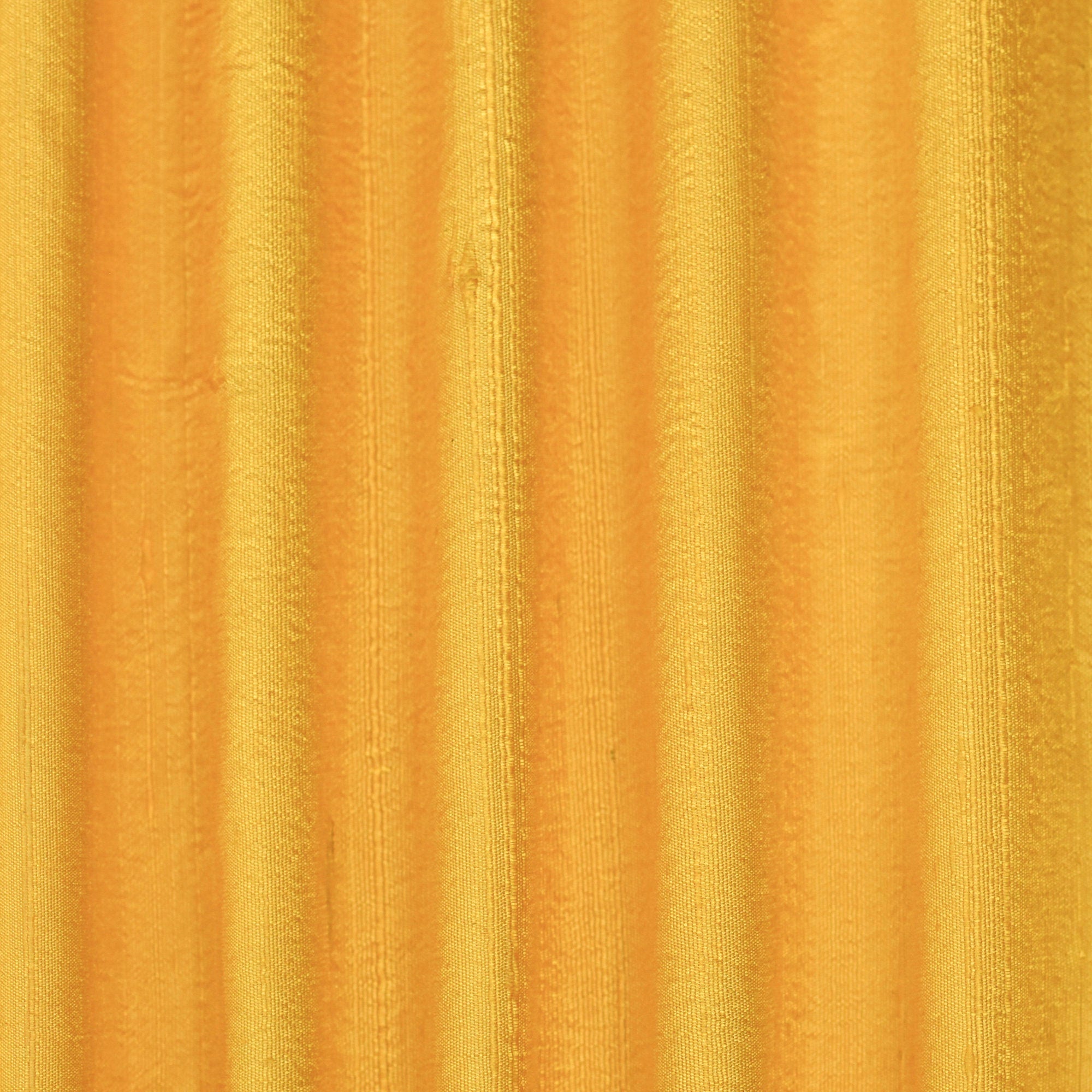 Bright Saffron Yellow Silk Dupioni Curtain Panels