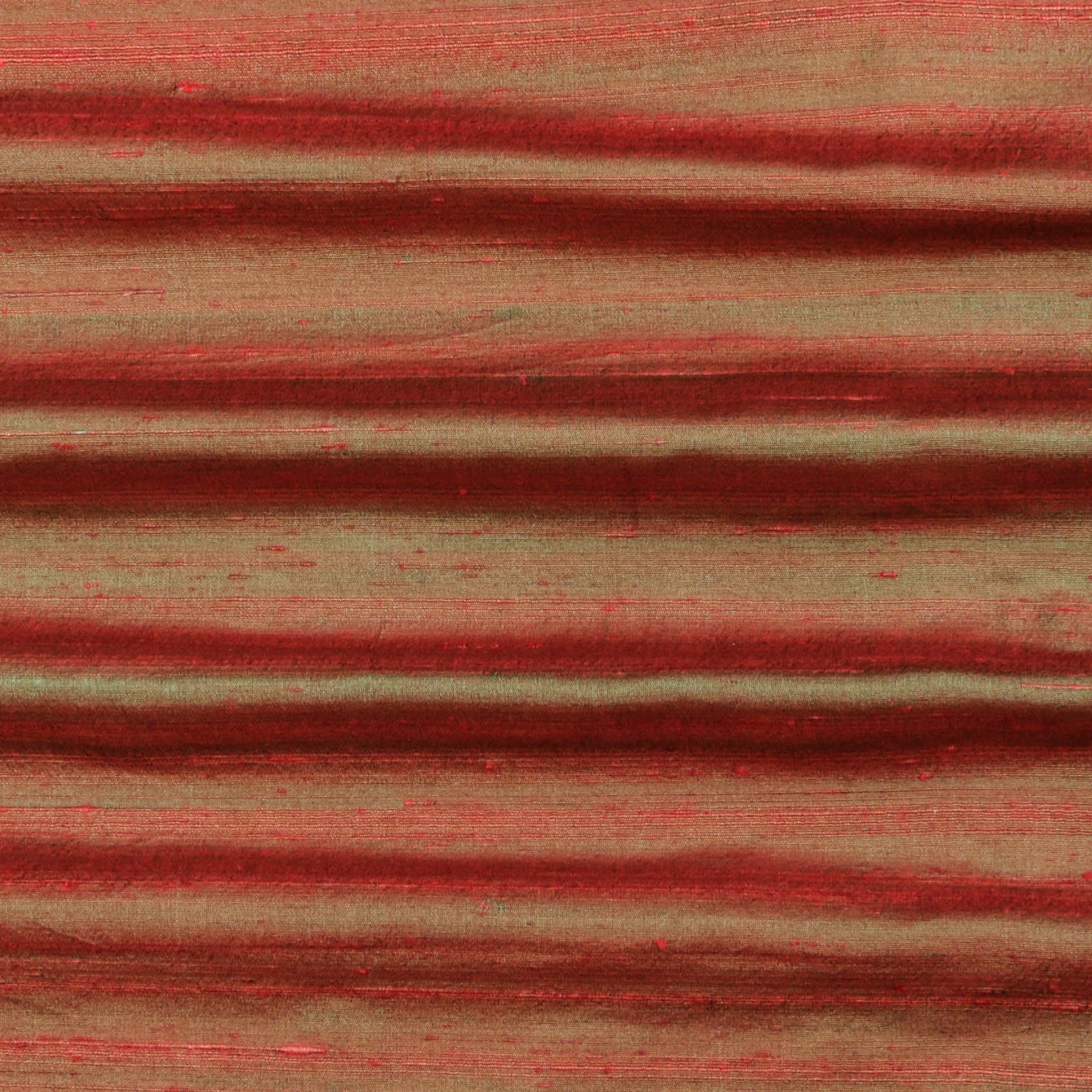 Red & Green Silk Dupioni Curtain Panels