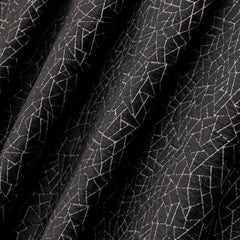 Black Web Jacquard Velvet Fabric By The Yard