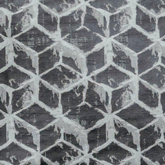 Gray Blocks Jacquard Fabric By The Yard