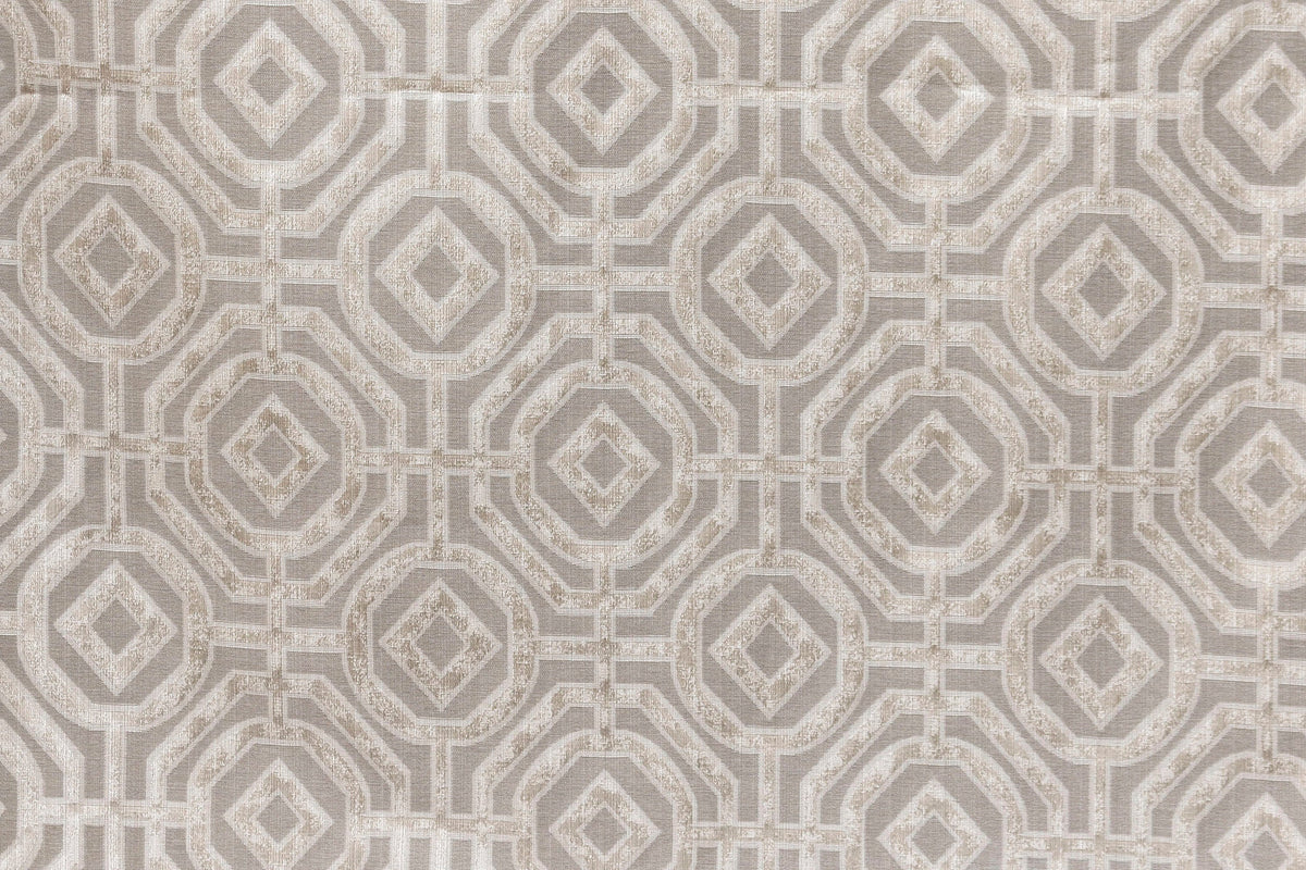 110" Wide Double Width Beige Jacquard Fabric By The Yard