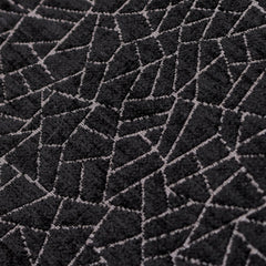 Black Web Jacquard Velvet Fabric By The Yard
