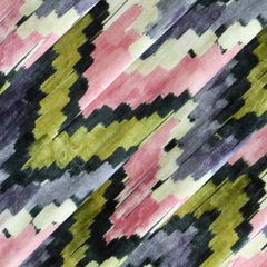 Pink And Green Velvet Fabric By The Yard