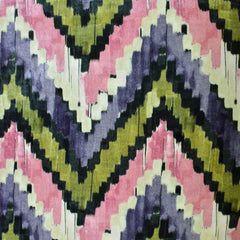 Pink And Green Velvet Fabric By The Yard