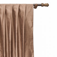 Copper Art Silk Curtain Panels