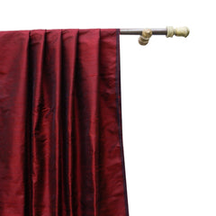 Maroon Silk Dupioni Curtain Panels
