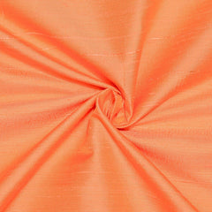 Peach Orange Silk Dupioni Curtain Panels