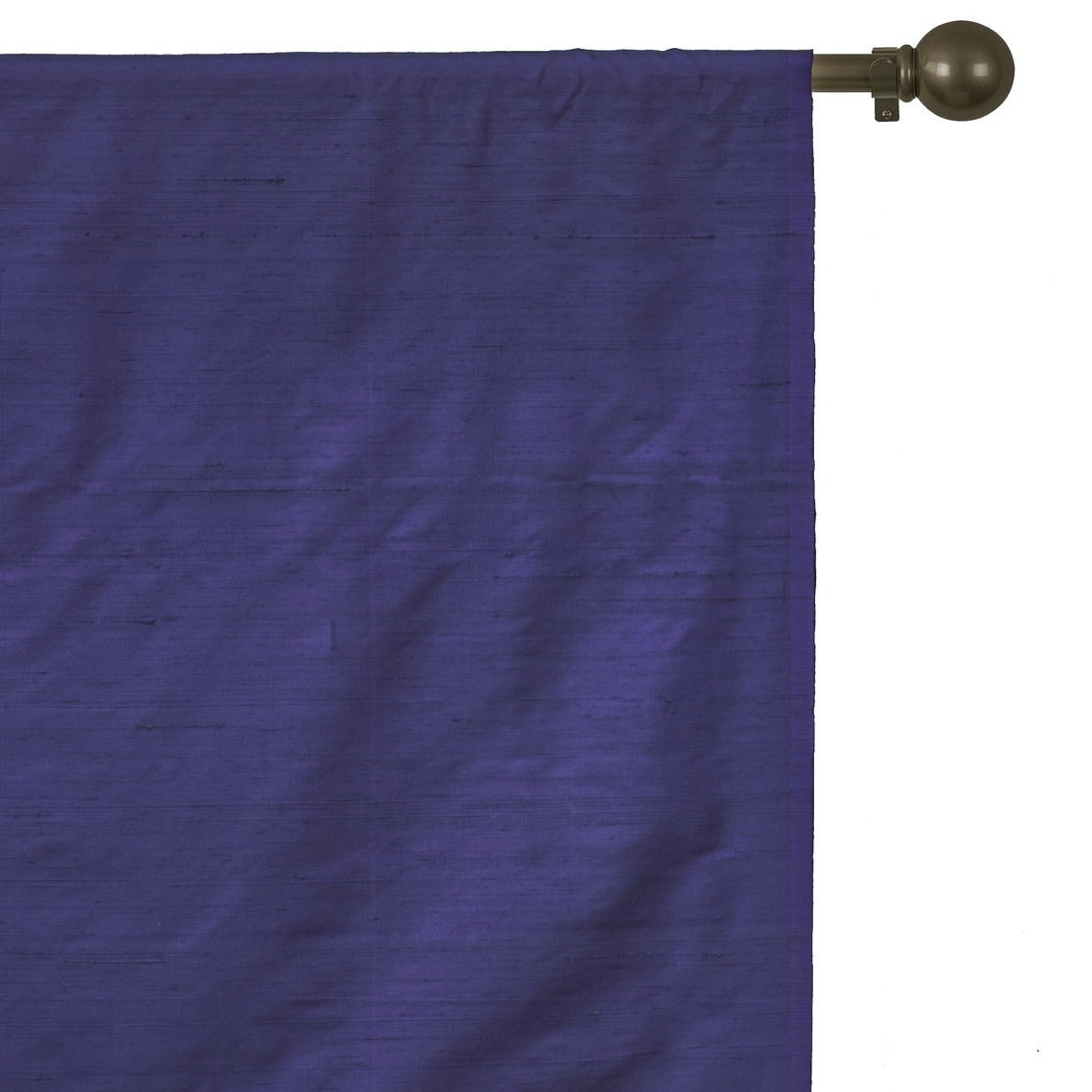 Dark Blue Silk Dupioni Curtain Panels