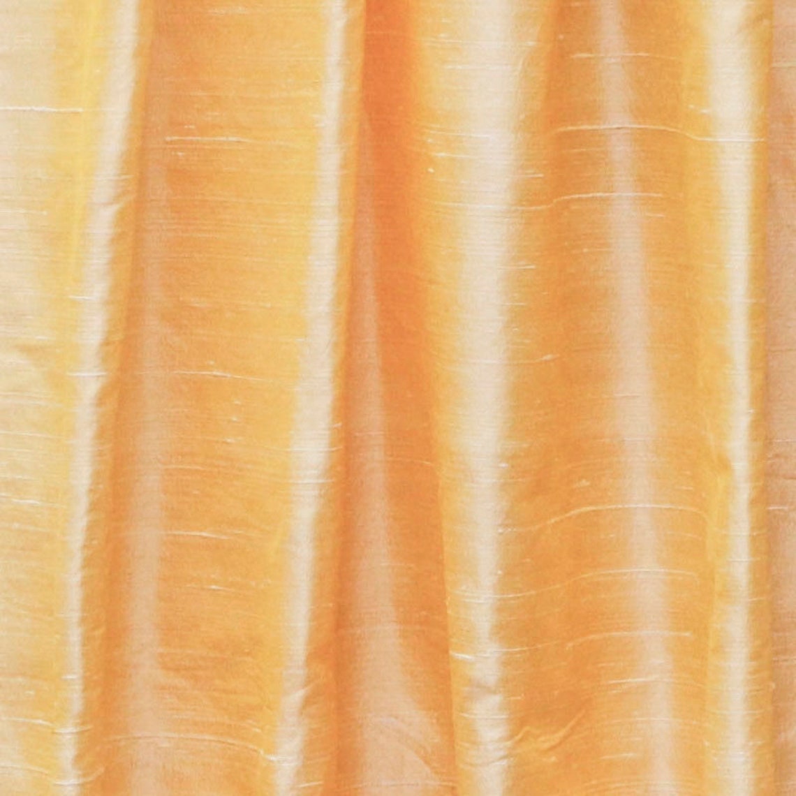 Mustard Orange Silk Dupioni Curtain Panels