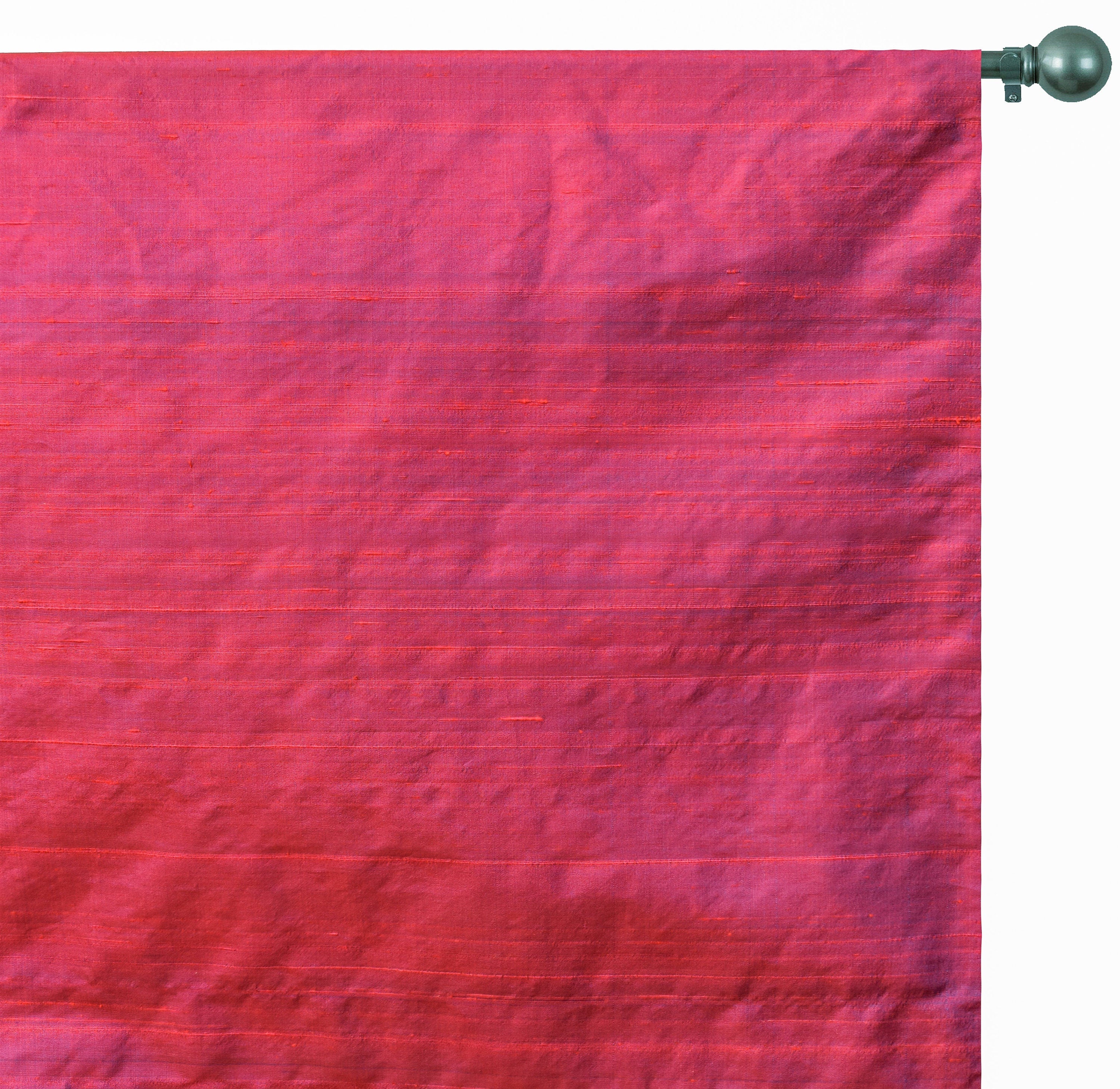 Red And Ink Blue Silk Dupioni Curtain Panels