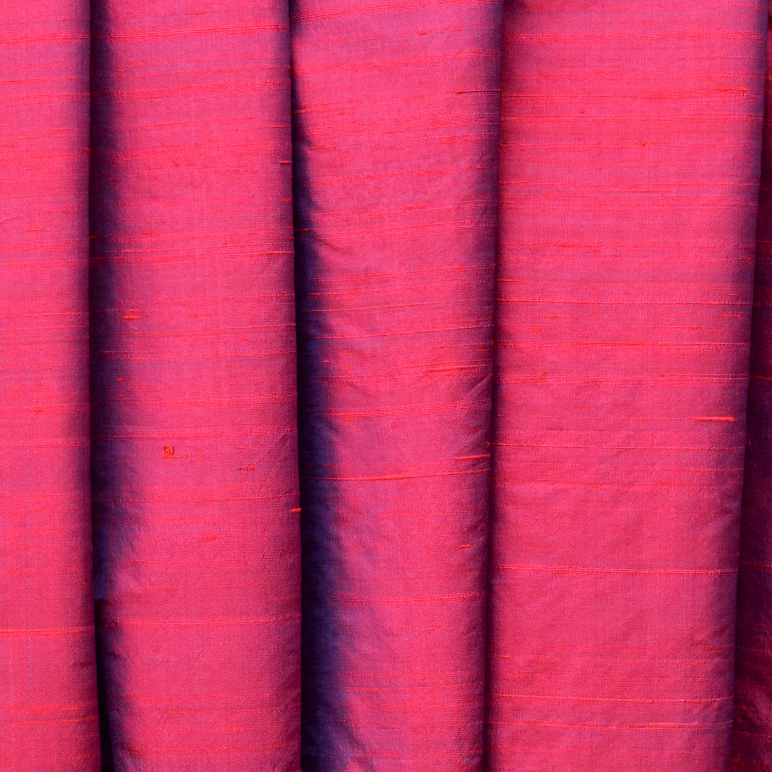 Red And Ink Blue Silk Dupioni Curtain Panels