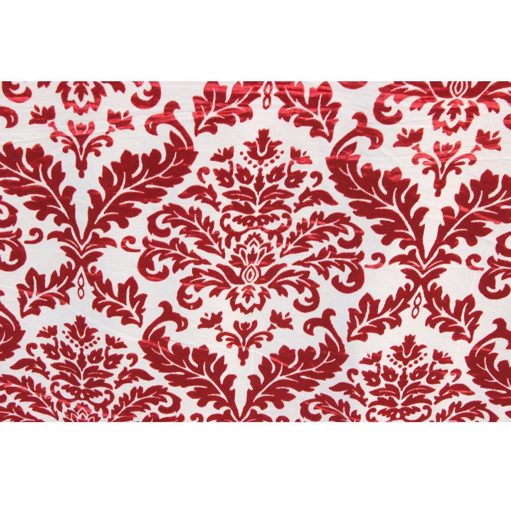 Cayenne Red Velvet Fabric By The Yard