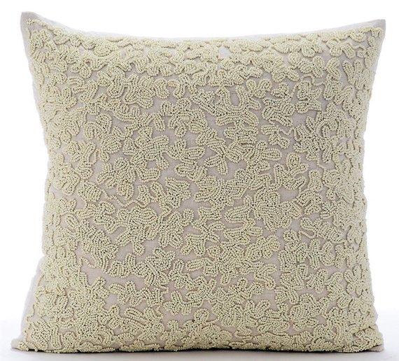 Ivory Dreams - Ivory Cotton Linen Decorative Euro Sham