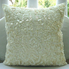 Ivory Elegance - Ivory Art Silk Decorative Euro Sham