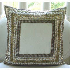 Ivory Treasure - Ivory Art Silk Decorative Euro Sham
