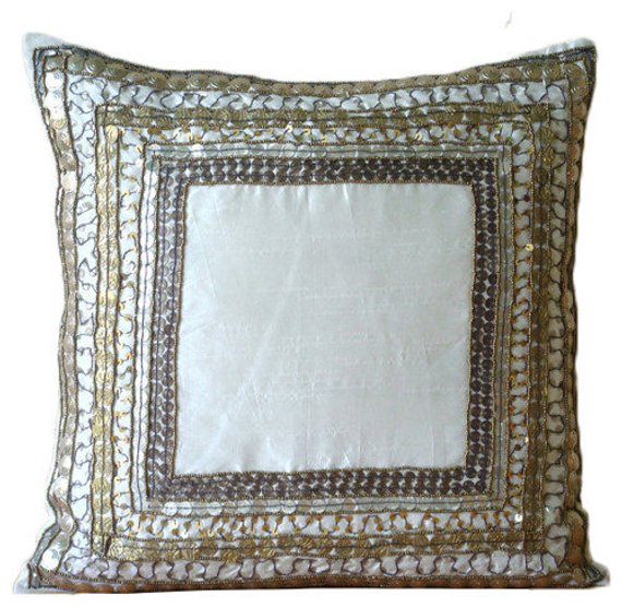Ivory Treasure Pillow Cover