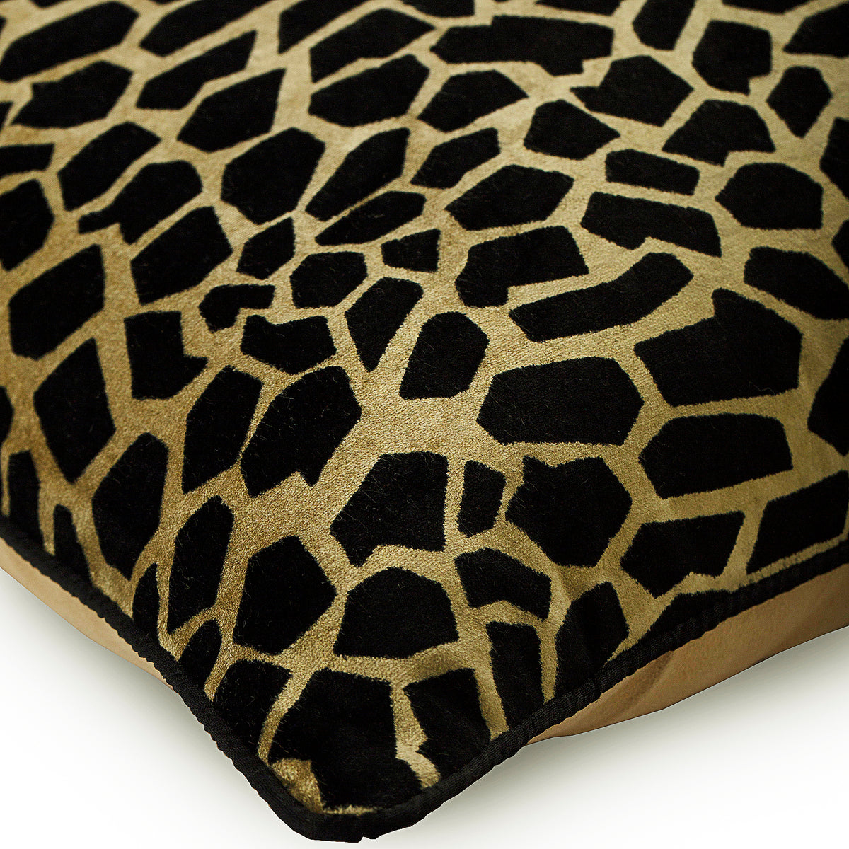 Gold Velvet Decorative Euro Sham, Leopard The HomeCentric