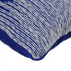 Linen Blue Heights - Blue Cotton Linen Throw Pillow Cover
