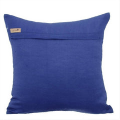 Linen Blue Heights - Blue Cotton Linen Throw Pillow Cover