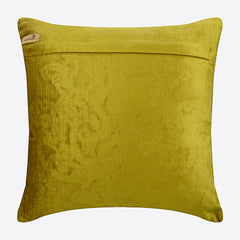 Lord Medusa - Chartreuse Velvet Throw Pillow Cover