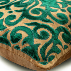 Loyal To Peacock Green - Peacock Green Velvet Decorative Euro Sham