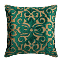 Moroccan Tile - Blue Velvet Throw Pillow Cover