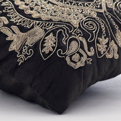 Magestic Gold - Charcoal Gray Velvet Throw Pillow Cover