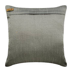 Magical Techno Grey Silk Throw Pillow Cover