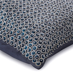 Metal Daze - Midnight Blue Art Silk Decorative Euro Sham