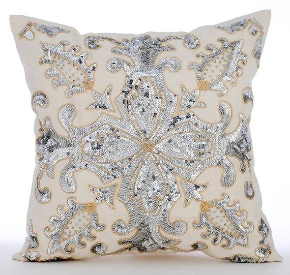 Millennium - Ivory Art Silk Decorative Euro Sham