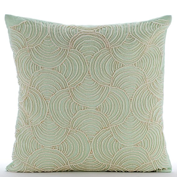 mint throw pillow