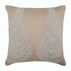 Morning Angel - Beige Cotton Linen Decorative Euro Sham