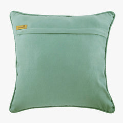 Morning Currents - Blue Jacquard Silk Decorative Euro Sham