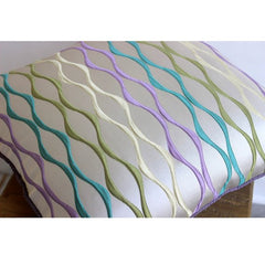 Multicolor Waves - Multicolor Jacquard Weave Decorative Euro Sham
