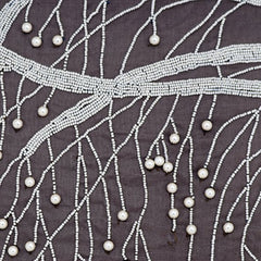 Nature Pearl - Brown Cotton Linen Throw Pillow Cover