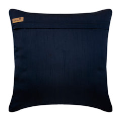 Navy Blue Sea Horse - Navy Blue Art Silk Throw Pillow Cover