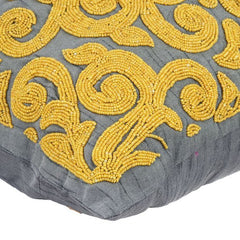 New Beginnings Yellow Silk Throw Pillow Cover