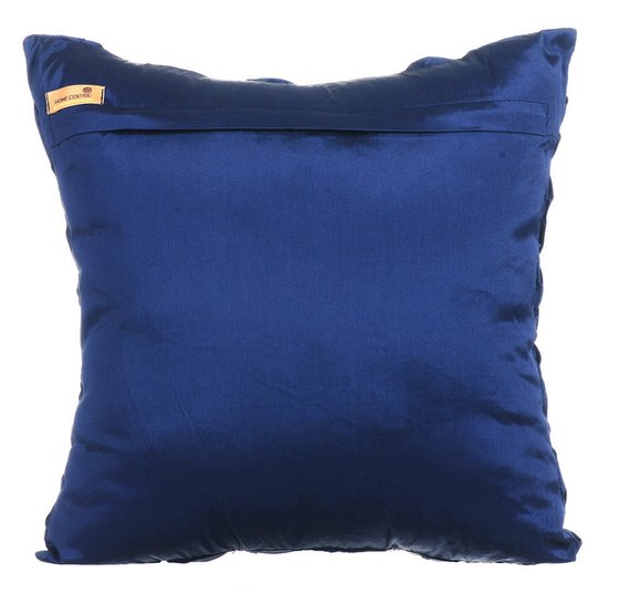 Night Texture - Navy Blue Taffeta Throw Pillow Cover