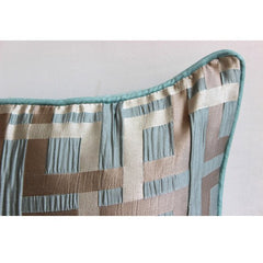 Opulence - Teal Blue Jacquard Weave Throw Pillow Cover