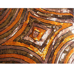 Orange Illusion - Orange Art Silk Decorative Euro Sham