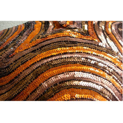 Orange Illusion - Orange Art Silk Decorative Euro Sham