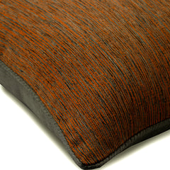 Orange Sitting Room - Orange Jacquard Silk Decorative Euro Sham