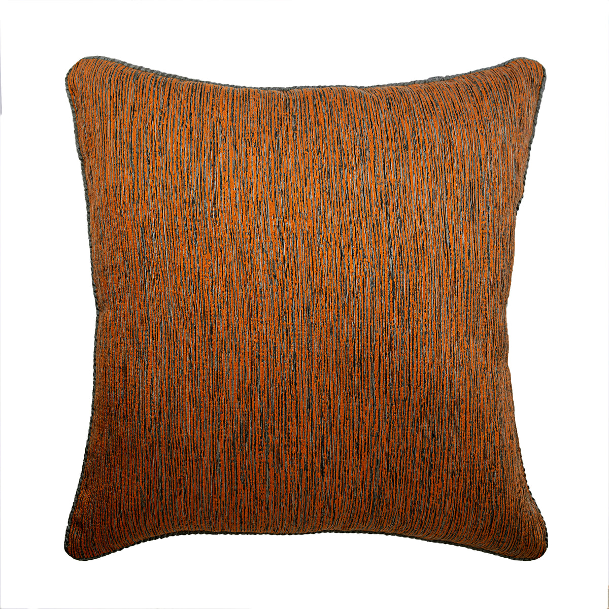 Orange Sitting Room - Orange Jacquard Silk Decorative Euro Sham