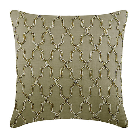 Decorative Square 18 x 18 Inch Throw Pillows Navy & White Moroccan  Quatrefoil Lattice Cushion Pillow