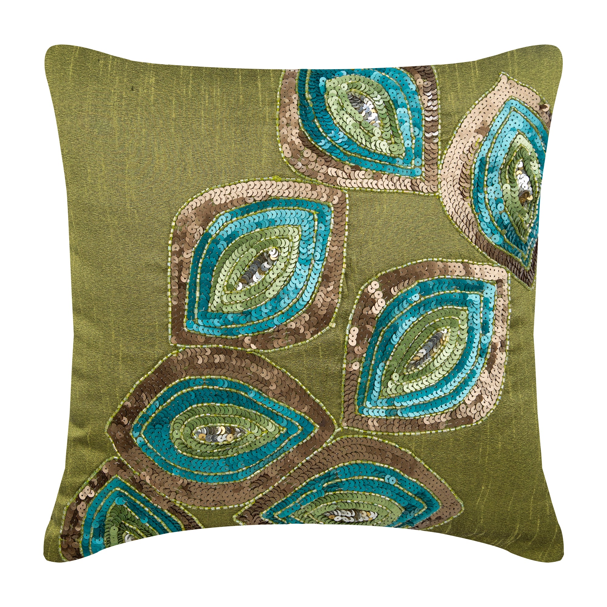 Peacock Abstract Pillow Cover