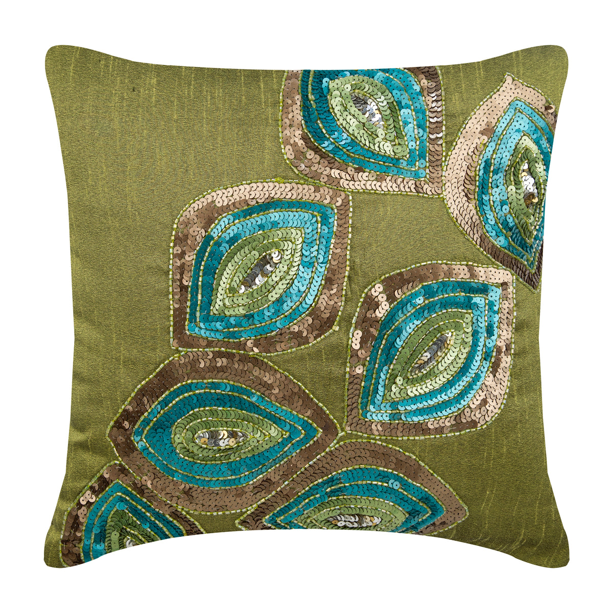 Peacock Abstract Pillow Cover