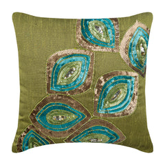 Peacock Abstract Pillow Cover