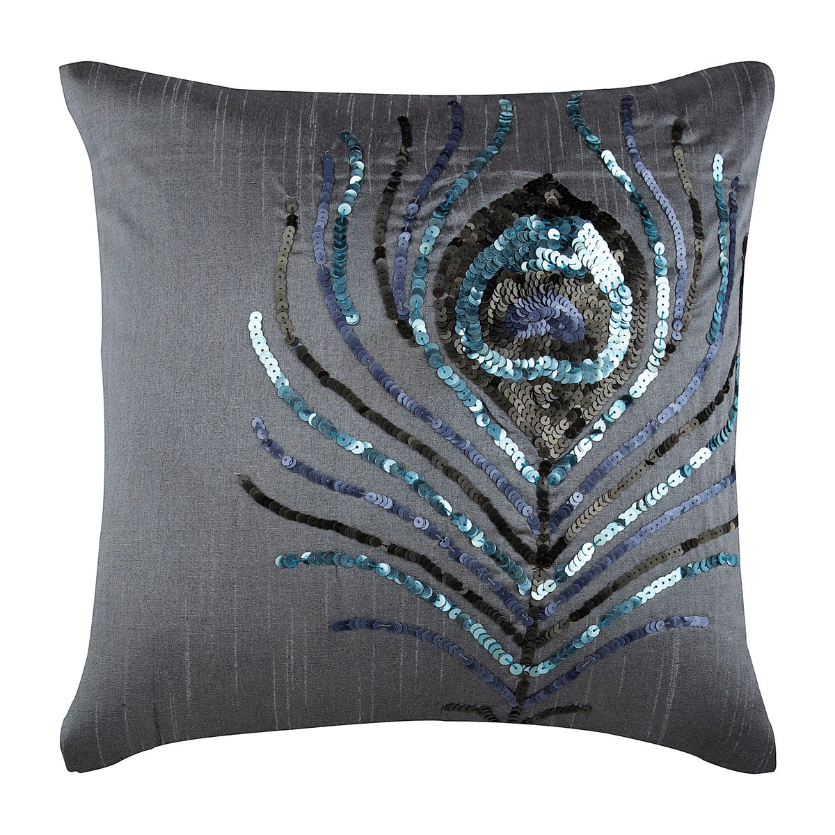 Peacock Feather Pillow Cover