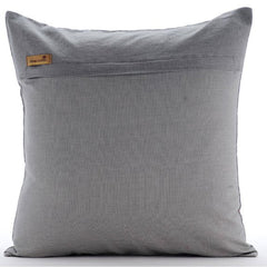 Pearl Harvest - Gray Cotton Linen Decorative Euro Sham